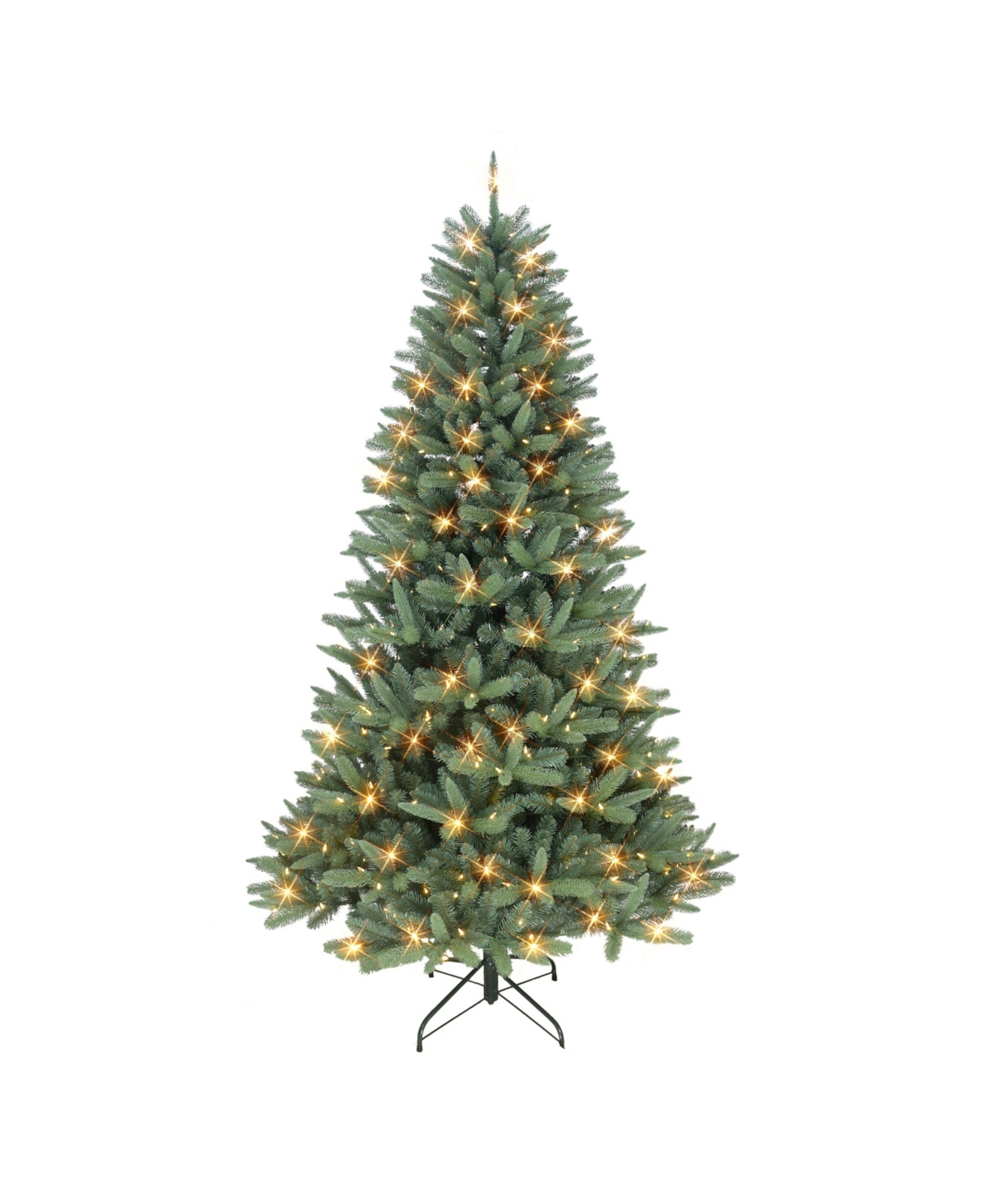 Puleo 7.5' Pre-lit Monterey Spruce Tree With 500 Warm White Led Lights, 1527 Tips In Green