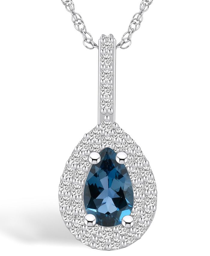 Macy's topaz necklace store