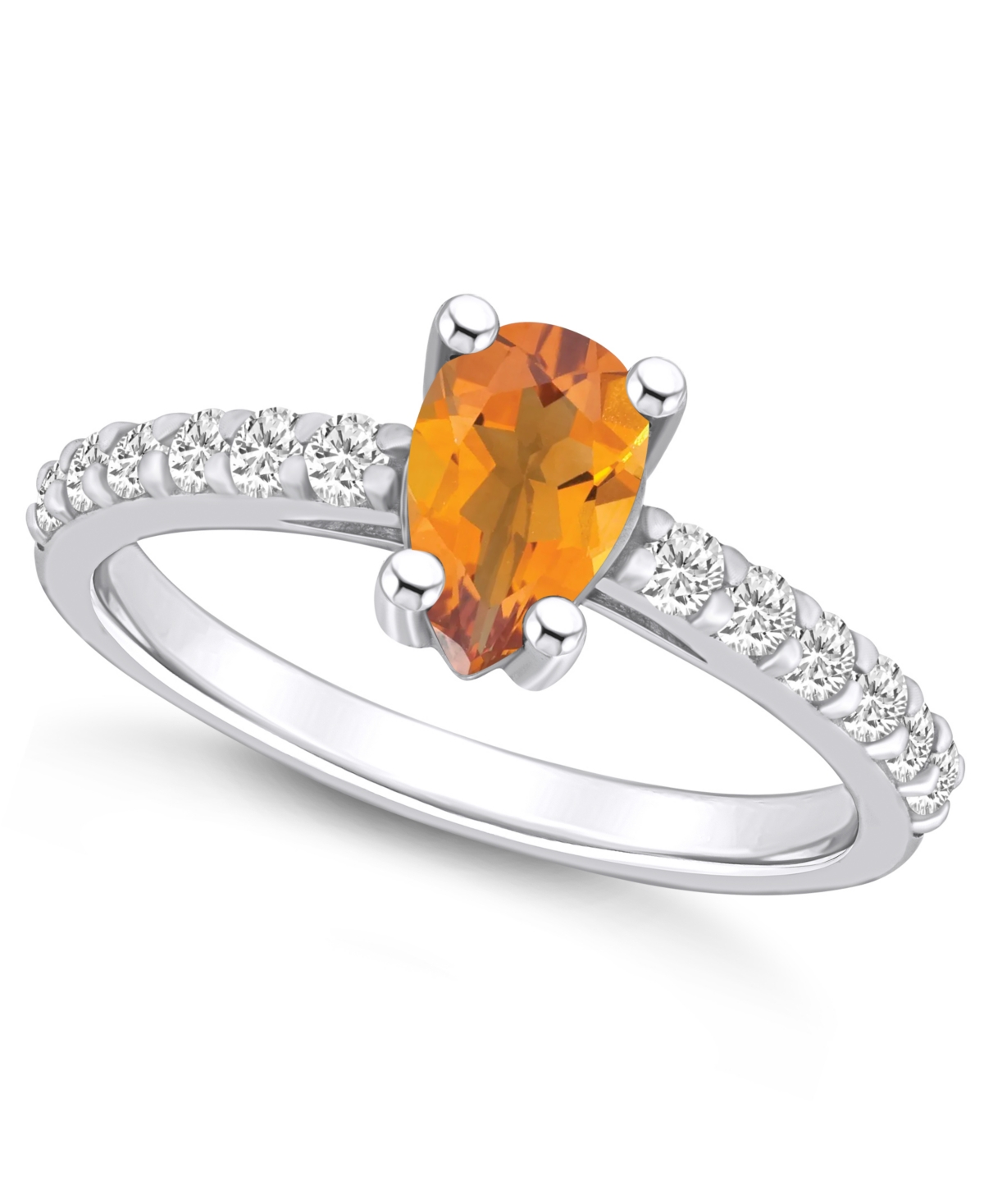 Macy s Citrine 7 8 Ct. T.w. and Diamond 1 3 Ct. T.w. Ring in