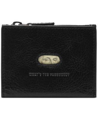Portefeuille FOSSIL Andrew Zip Card Case - Cuir 100%, Couleur Lead Gray, Neuf Avec Étiquettes