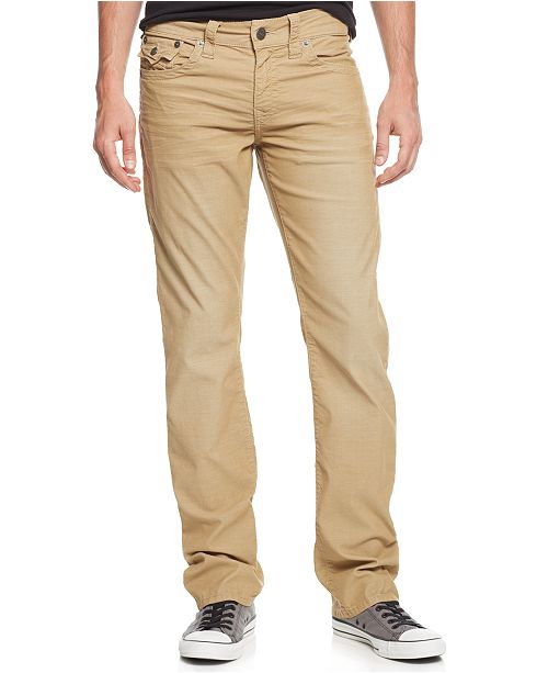 True Religion Men's Ricky Relaxed Straight Fit Corduroy Pants & Reviews ...