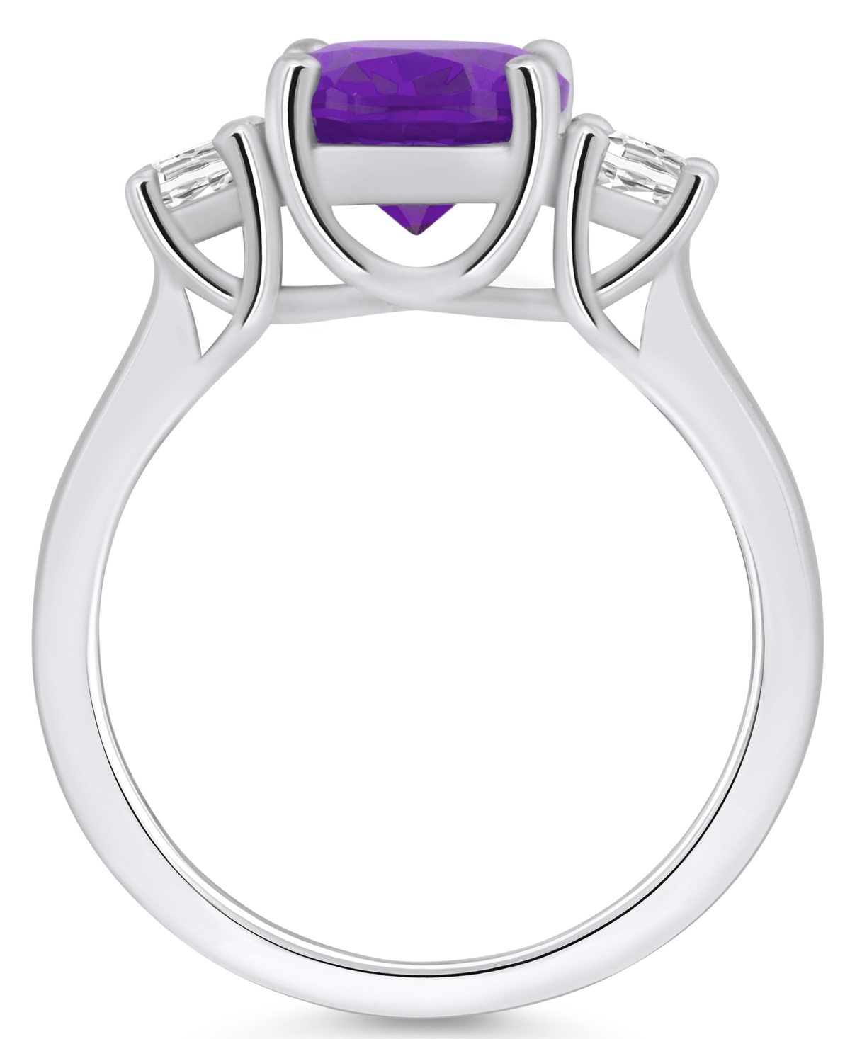Macy'sand Diamond Ring (2-1/2 ct.t.w and 1/3 ct.t.w) 14K White Gold - Amethyst