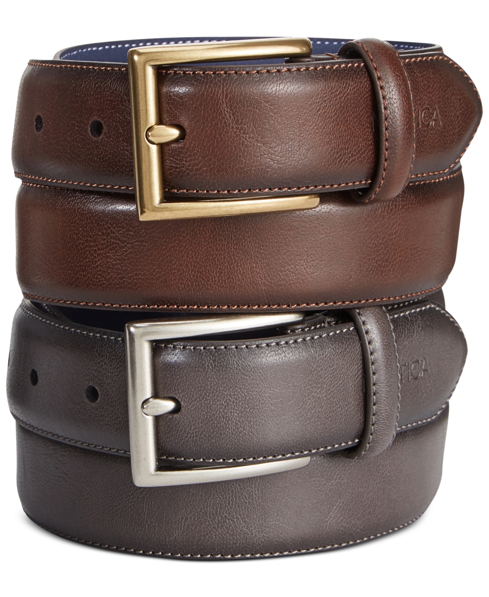 Nautica Anchor Charm Dress Belt   Accessories & Wallets   Men