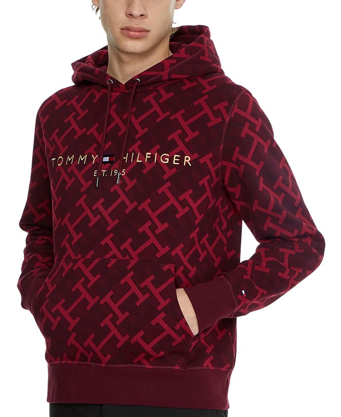 Hilfiger Men\'s Tommy Monogram Hooded Macy\'s - Sweatshirt Logo All-over