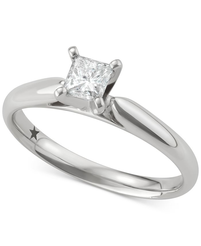 Macy s Diamond Princess Cut Solitaire Engagement Ring 1 2 ct