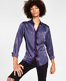 Men's Ben Classic-Fit Geo-Print Button-Down Shirt, Created for Macy's 
