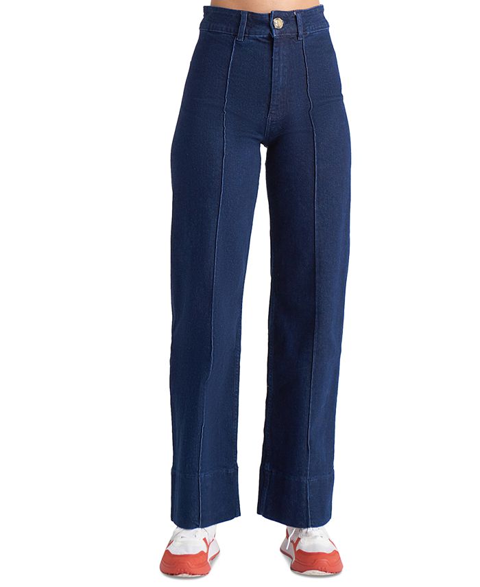 Black Tape Women's HighRise WideLeg SeamFront Jeans Macy's