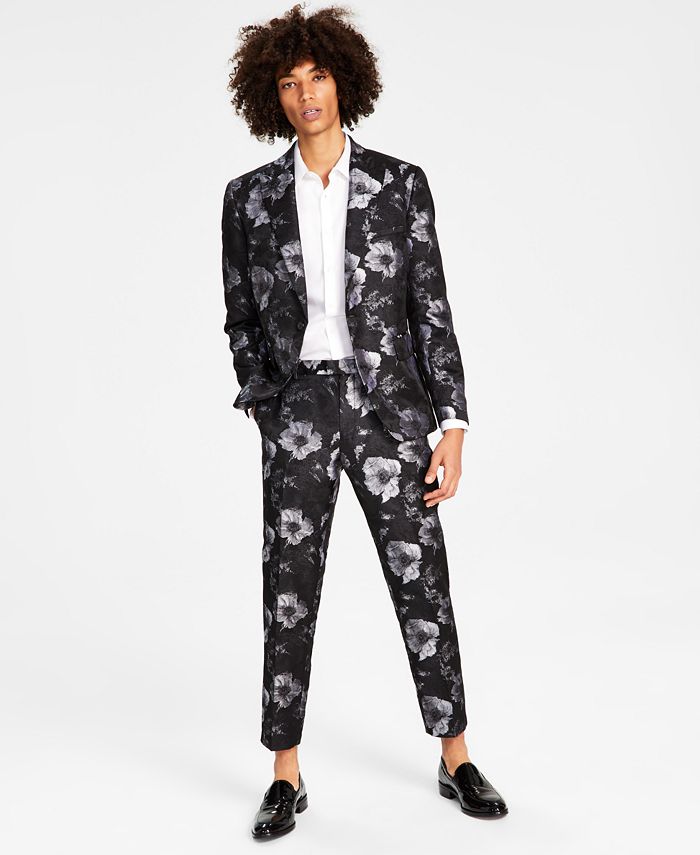 I.N.C. International Concepts Men's Elm SlimFit Floral Jacquard Suit