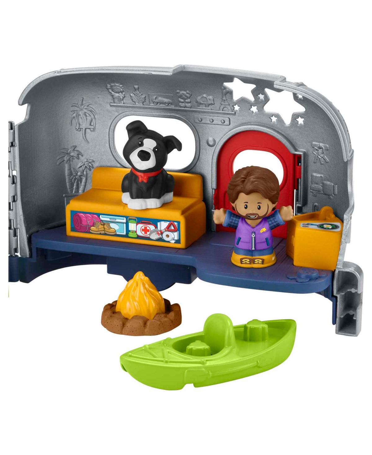Shop Fisher Price Little People Light-up Learning Camper Set In Multi