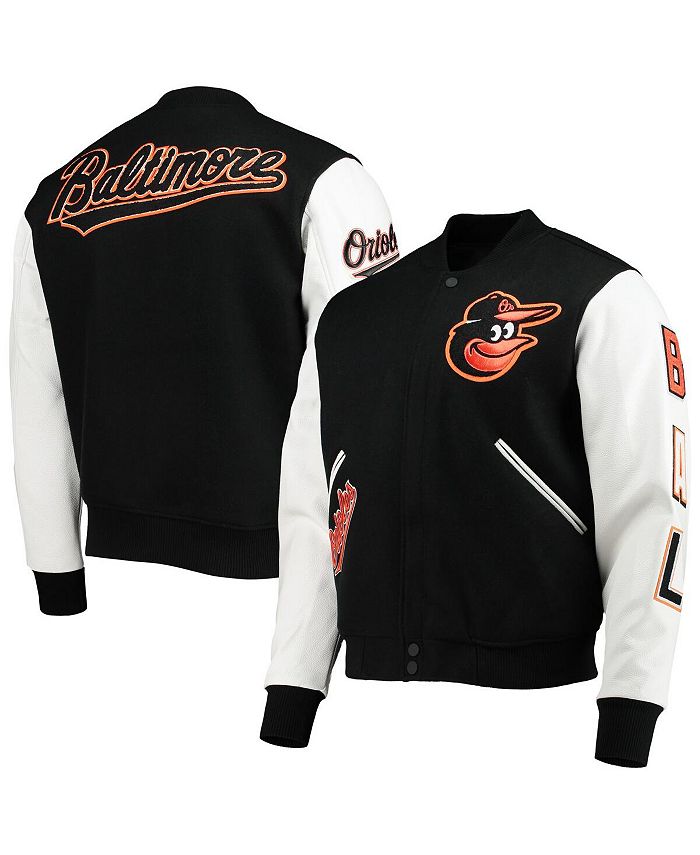 Baltimore Orioles Pro Standard Varsity Logo Full-Zip Jacket - Black/White