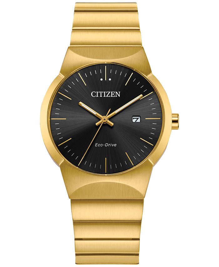 Citizen Eco-Drive Women's Axiom Gold-Tone Stainless Steel Bracelet Watch  32mm & Reviews - Macy's