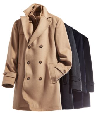 【90’s Ralph Lauren】Double Breasted Coat Lauren Ralph Lauren Wool-Blend Double-Breasted Coat - Macy's