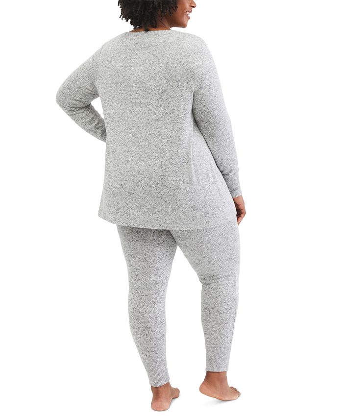 Motherhood Maternity Plus Size Henley Maternity & Nursing Sleep Top