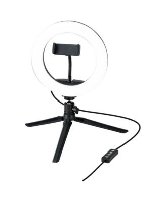 GPX Vlogging Tripod with Light-emitting Diode Light Ring, 11.81" x 11.81"
