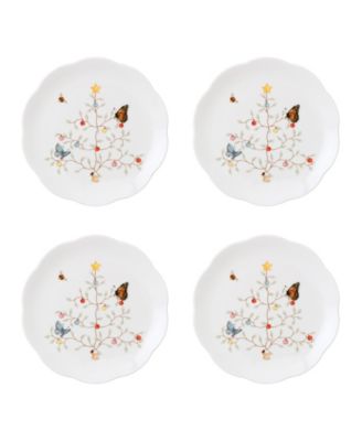 Butterfly Meadow Seasonal Dessert Plate Set, 4 Piece