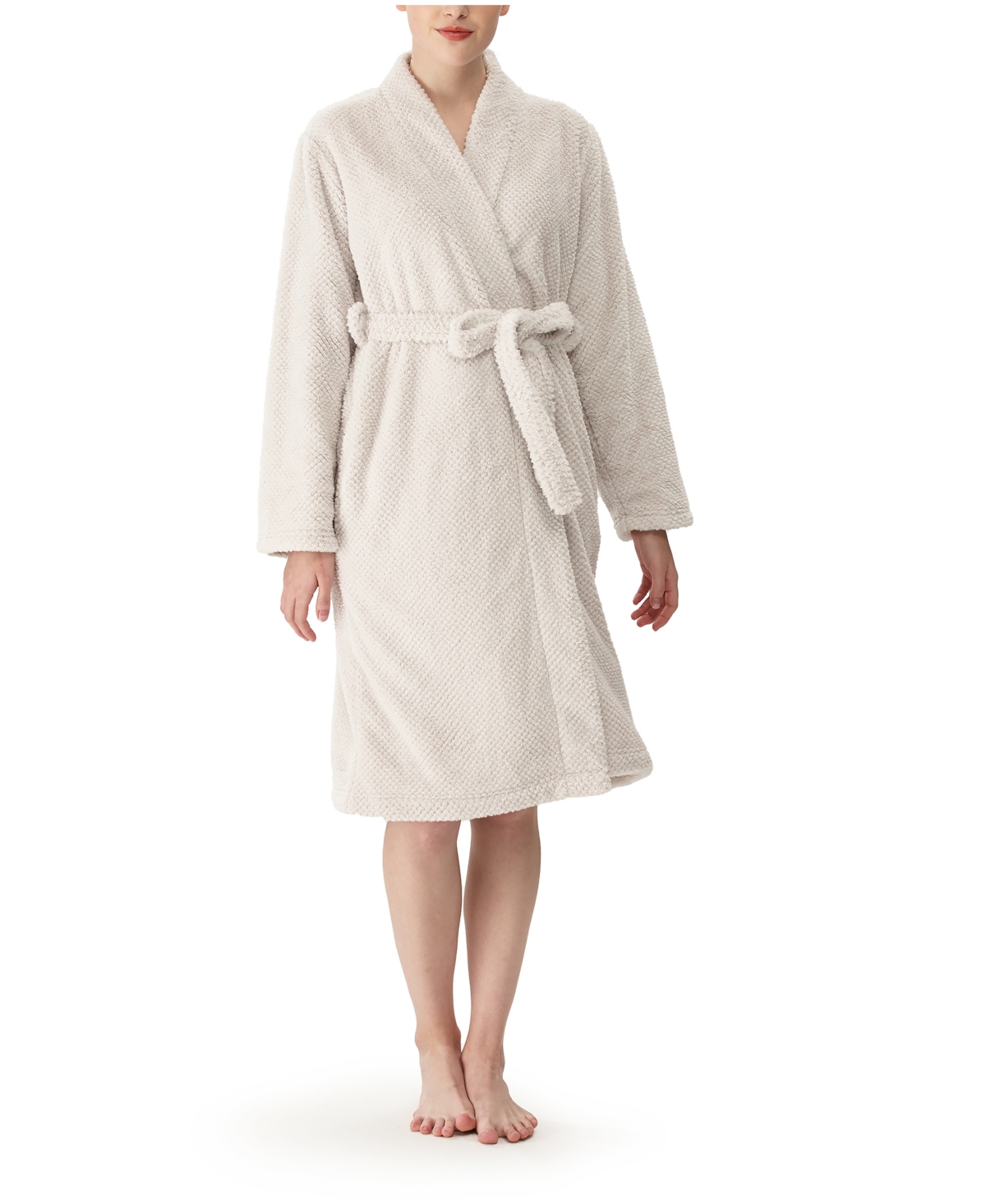 Berkshire Women's Primalush Honeycomb Dobby Textured Belted Robe
