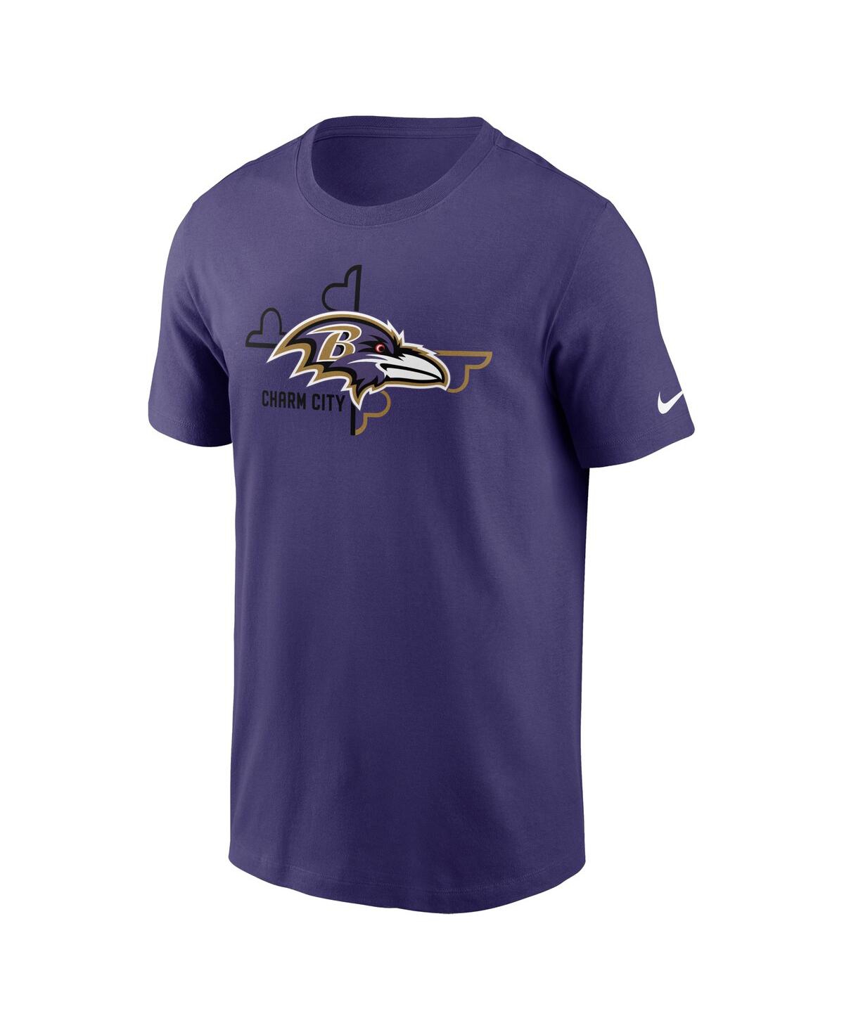 Shop Nike Men's  Purple Baltimore Ravens Essential Local Phrase T-shirt
