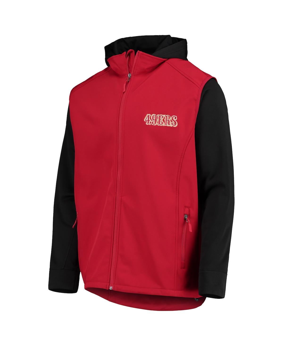 Dunbrooke Men's  Scarlet And Black San Francisco 49ers Alpha Full-zip Hoodie Jacket In Scarlet,black