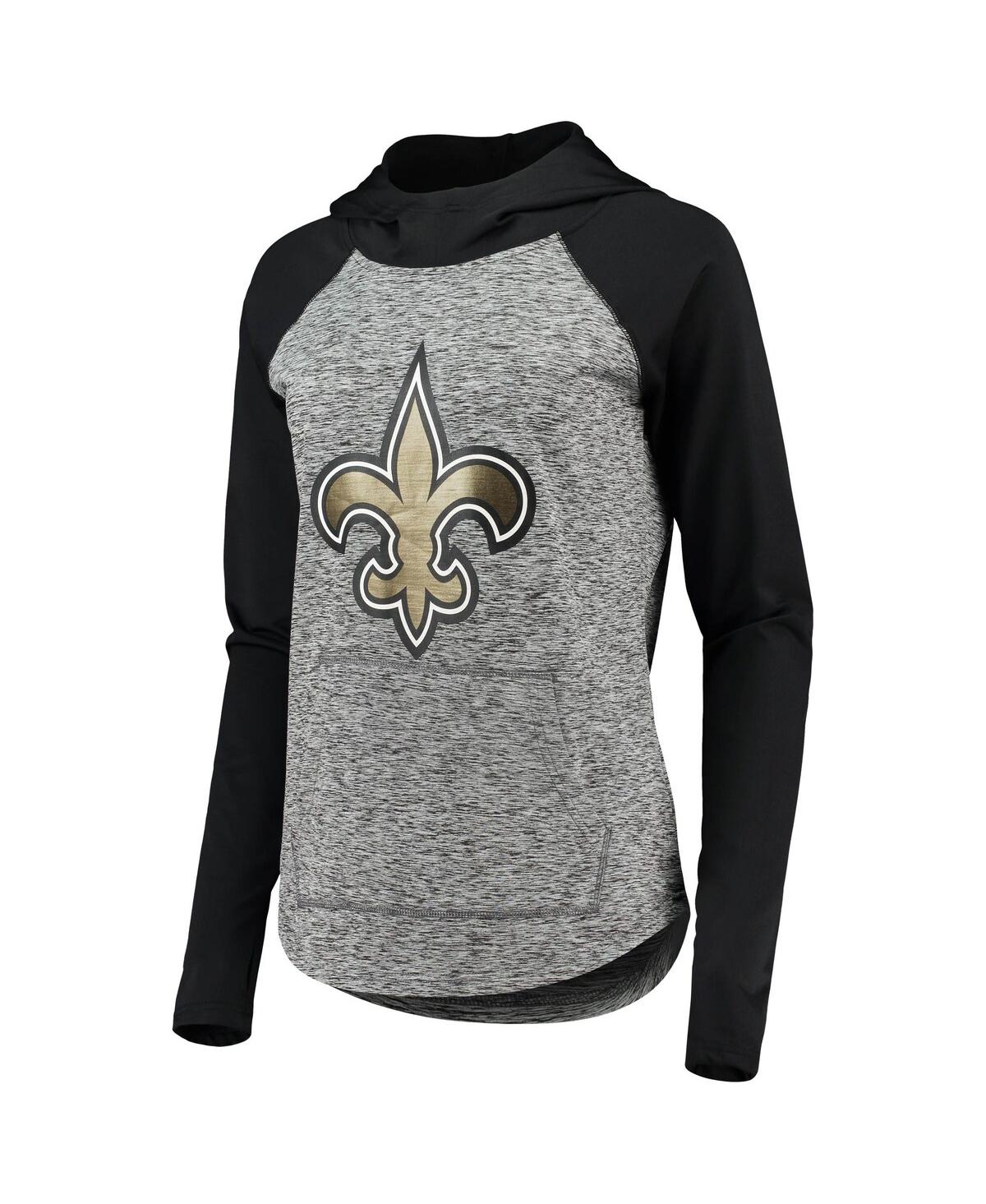 G-iii 4her By Carl Banks Women's  Heathered Gray And Black New Orleans Saints Championship Ring Pullo In Heathered Gray,black