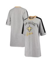 New Era Women's New Orleans Saints Black Raw Edge Cropped Hoodie