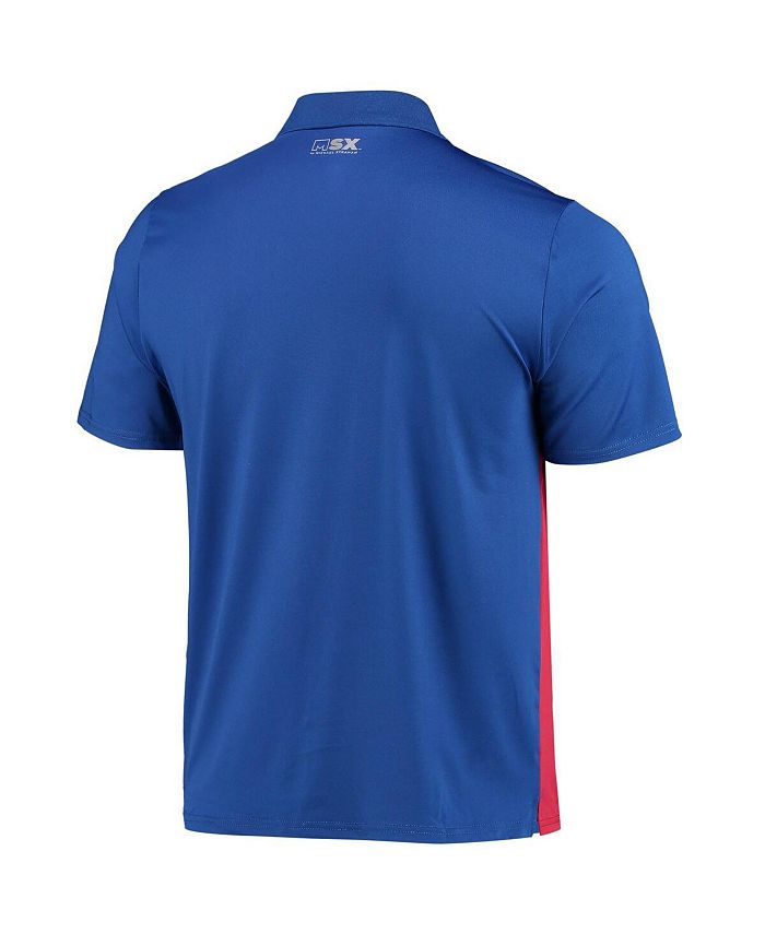 Msx By Michael Strahan Mens Red Royal New York Giants Challenge Color Block Performance Polo 