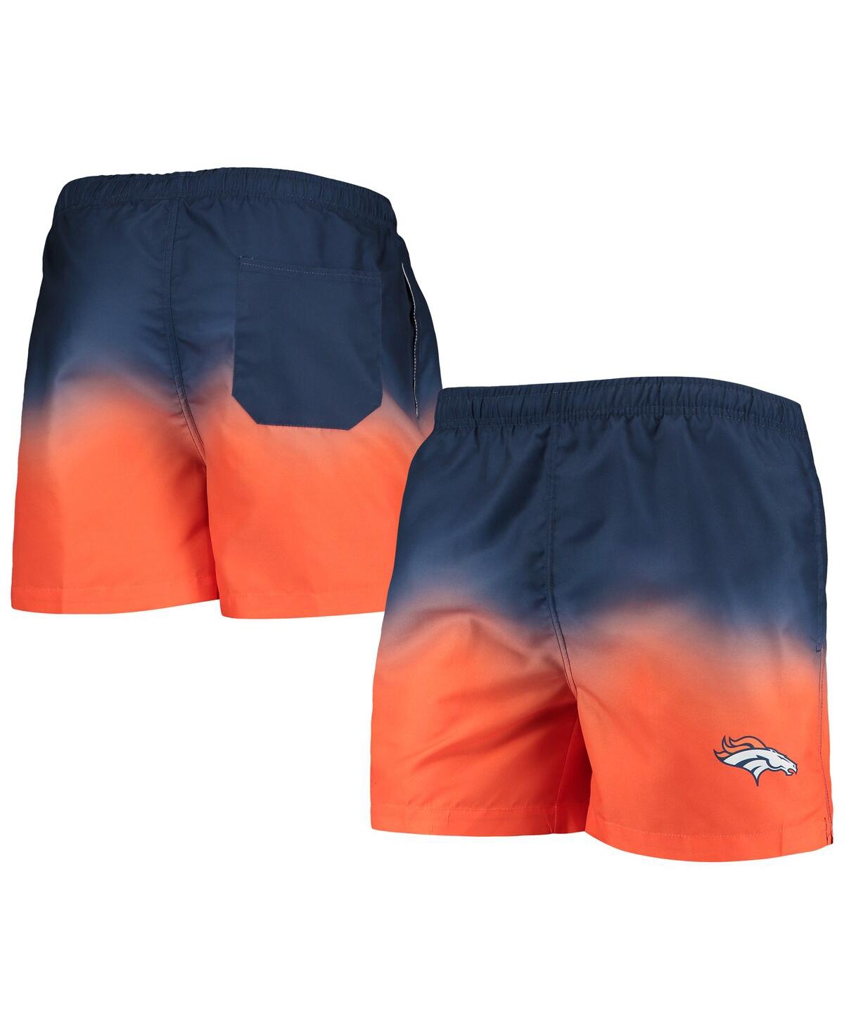 Shop Foco Men's  Navy, Denver Broncos Dip-dye Swim Shorts