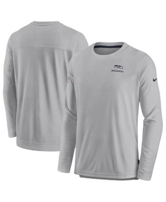 Men's Gray Seattle Seahawks Lockup Performance Long Sleeve T-shirt