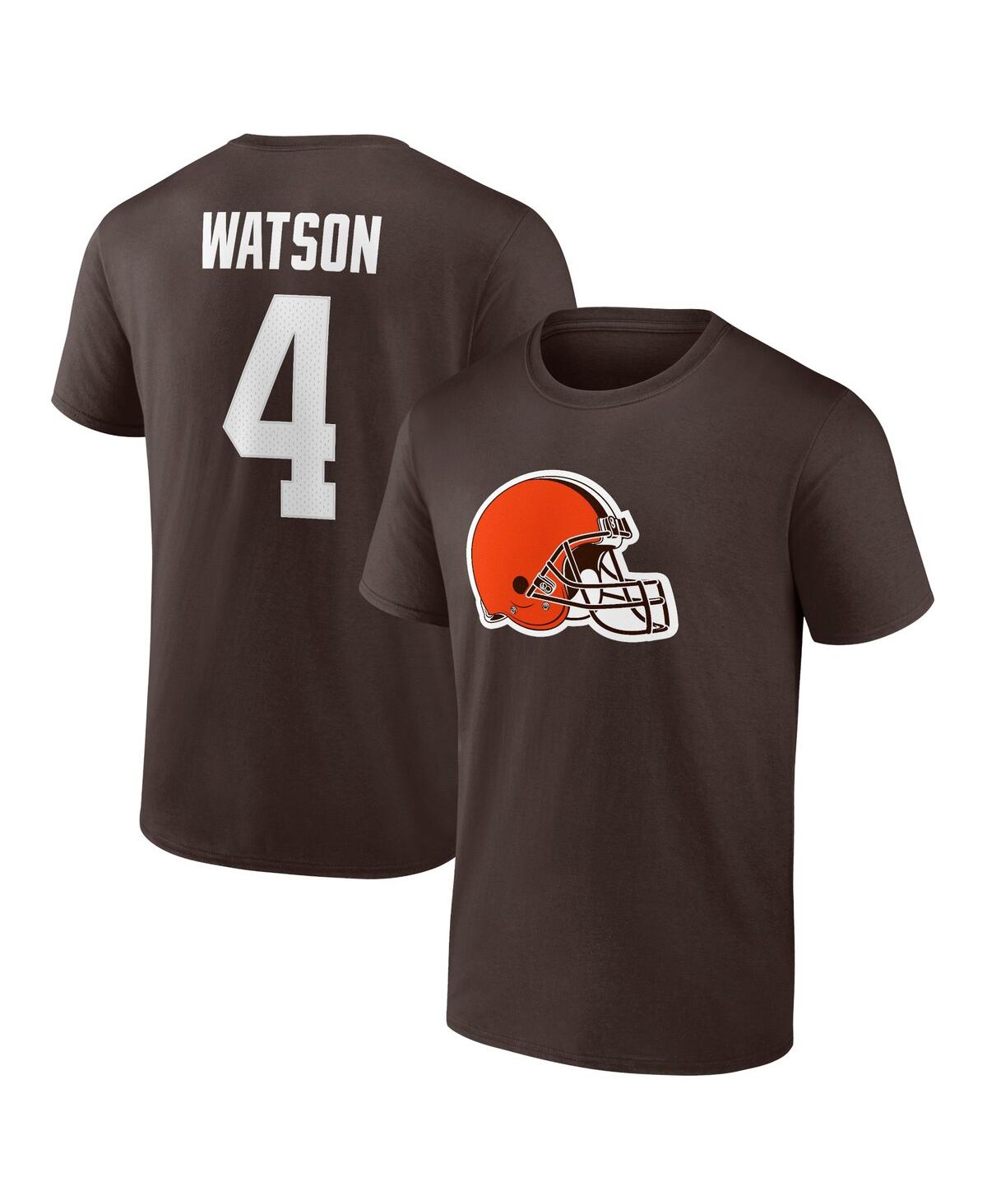 Men's Fanatics Deshaun WatsonCleveland Browns Player Icon Name and Number T-shirt - Brown