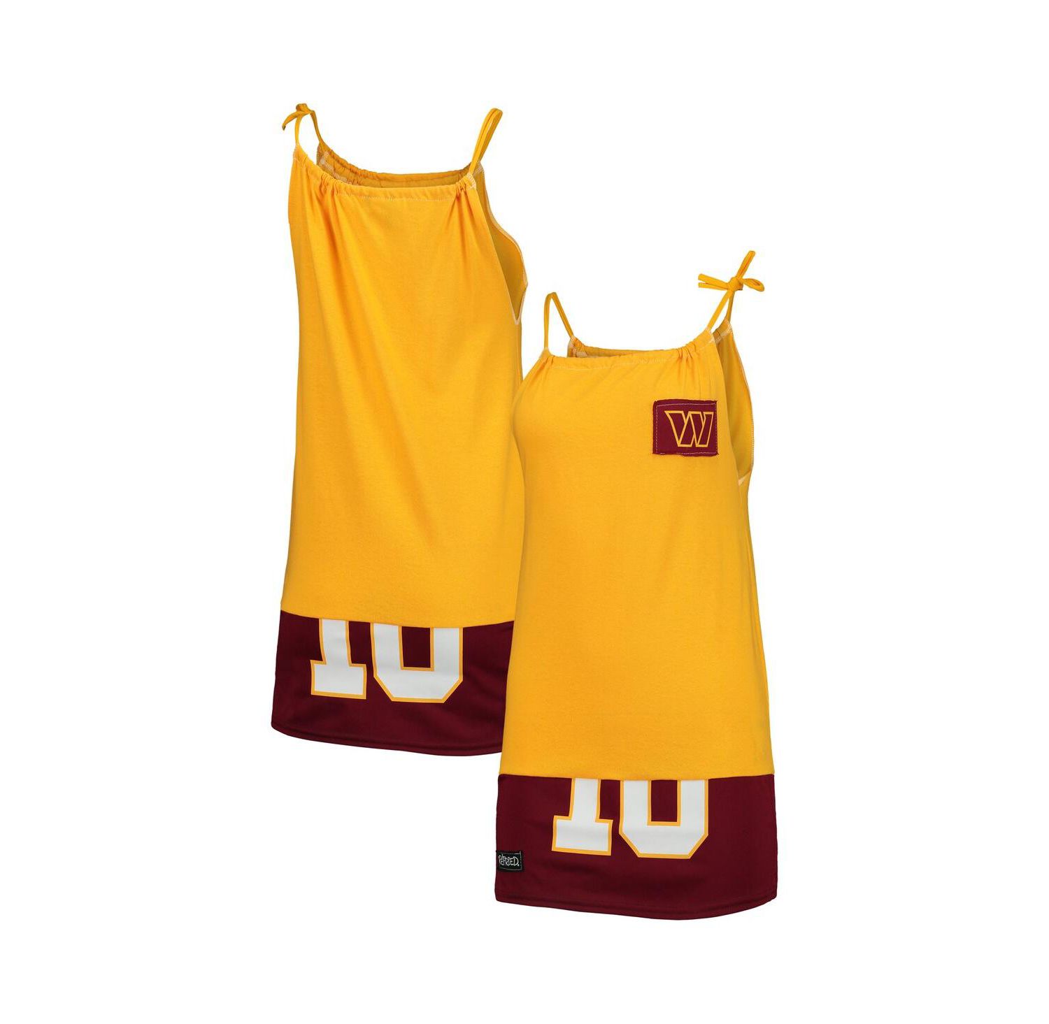 Women's Gold Washington Commanders Sleeveless Tank Dress