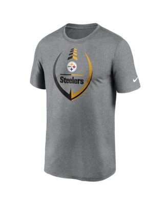 Men's Heathered Gray Pittsburgh Steelers Icon Legend Performance T-shirt