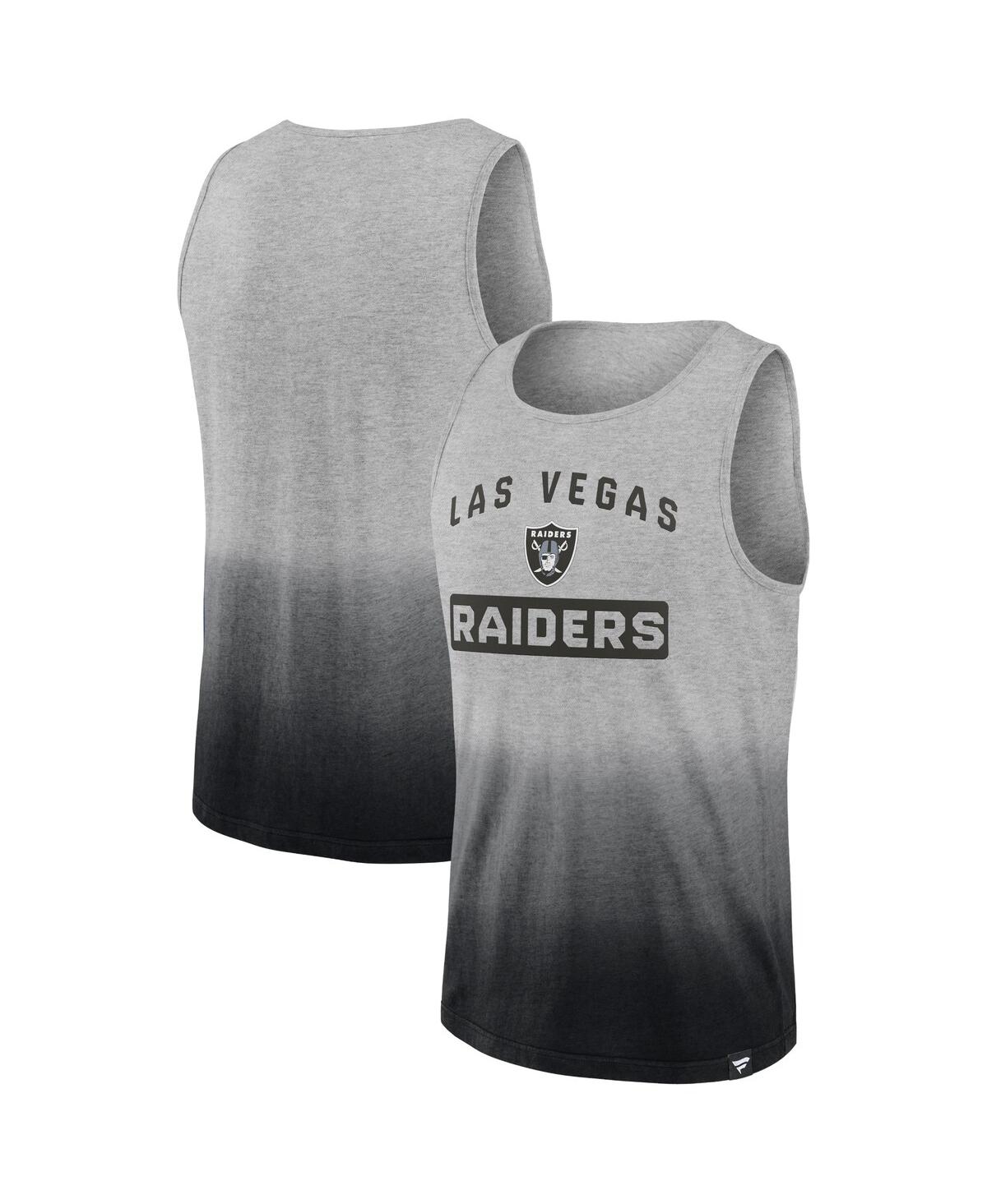 Shop Fanatics Men's  Heathered Gray, Black Las Vegas Raiders Our Year Tank Top In Heathered Gray,black