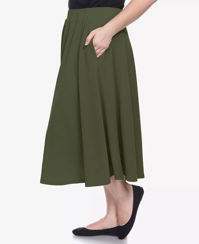 Plus Size Flared Midi Skirt - thumbnail 8