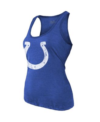 Women's Threads Jonathan Taylor Royal Indianapolis Colts Player Name and Number Tri-Blend Tank Top
