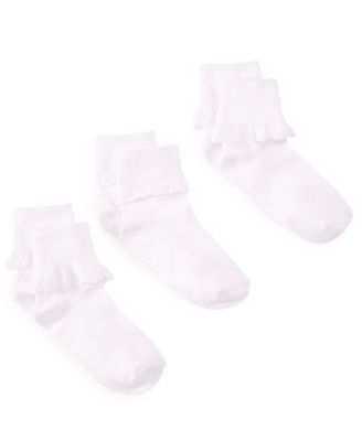 Trimfit 3-Pack Scalloped Socks, Little Girls & Big Girls - Macy's