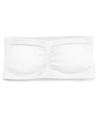 HUGO - Strapless bandeau bra in stretch cotton with logo