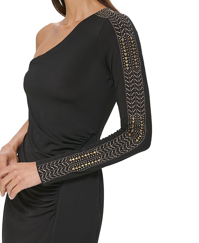 GUESS Women's OneShould EmbellishedSleeve Midi Dress Macy's