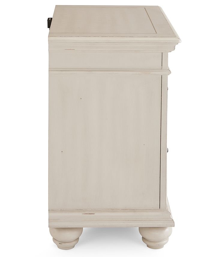 Furniture Quincy Grey USB Outlet Nightstand, Created for Macy's Macy's