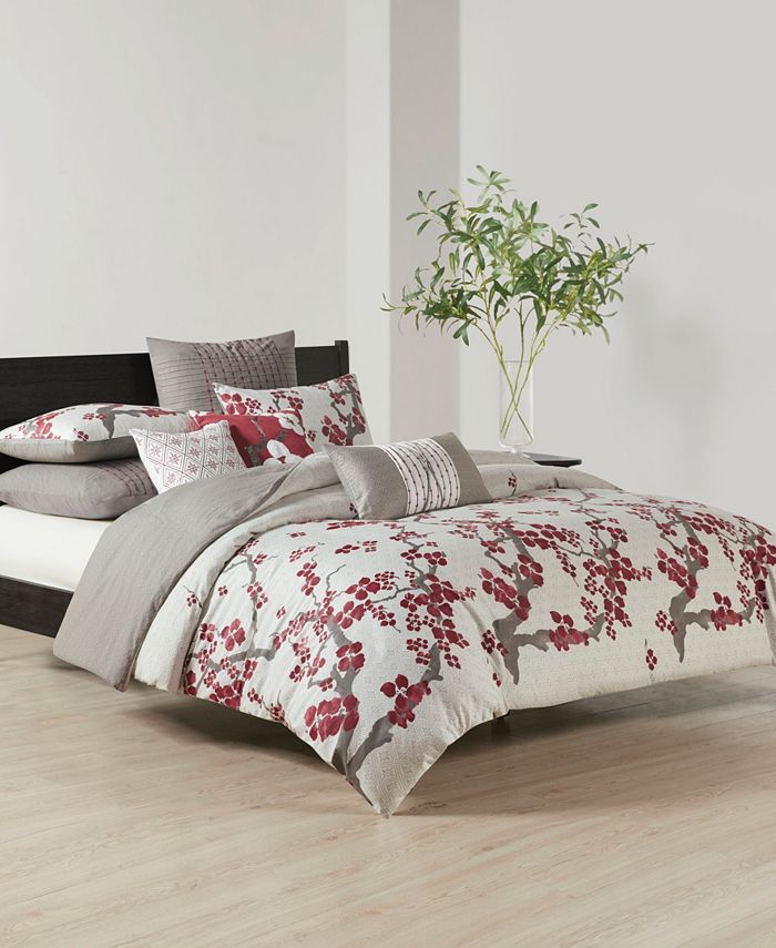 Natori Cherry Blossom 3Pc. Duvet Cover Set, Queen Macy's