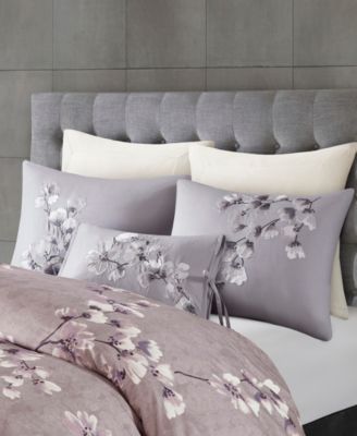 Sakura Blossom Embroidered Decorative Pillow, 12" x 20"