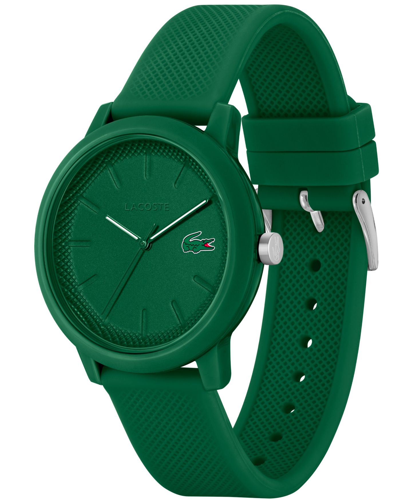 Мужские часы Lacoste L.12.12 Green Silicone Strap Watch 42mm — фото 2