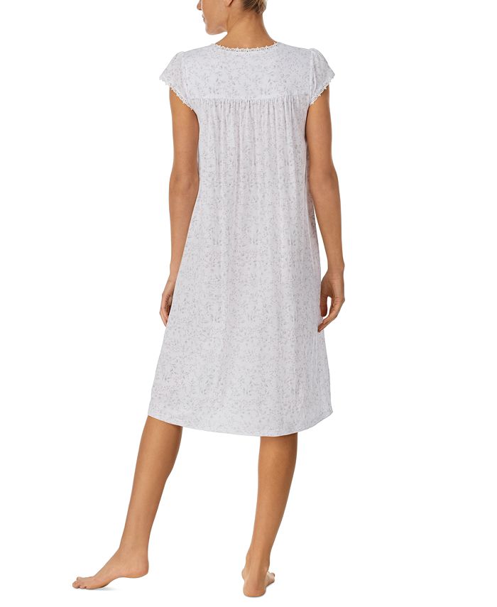 Eileen West Women's Sweater Knit Nightgown - Long Sleeve Short Gown, Soft Poly-Spandex Blend - View #10