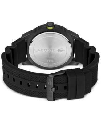 Men's Regatta Black Silicone Strap Watch 46mm