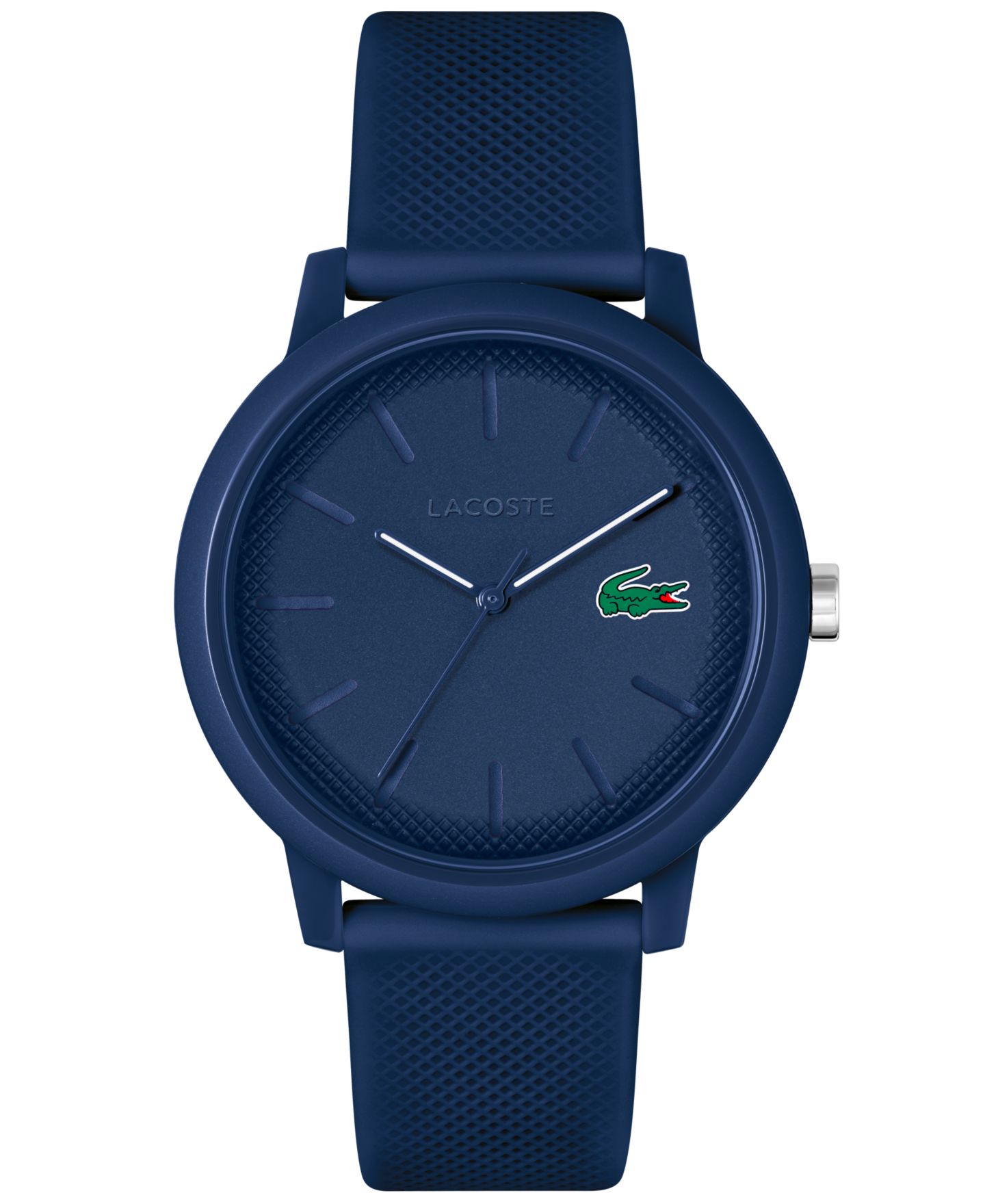 Мужские часы Lacoste L.12.12 Blue Silicone Strap Watch 42mm — фото 1