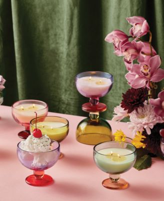 Paddywax Aura Rose & Red Tinted Goblet Saffron Rose Candle, 6 oz.