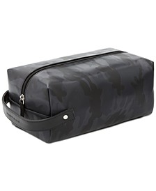 Men's Faux-Leather Camouflage Travel Kit