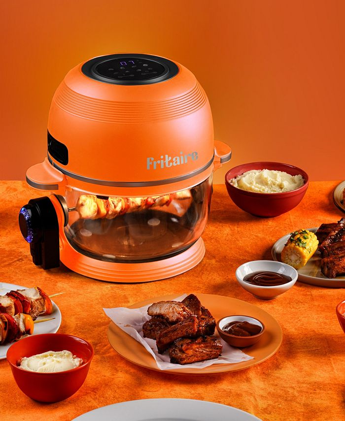 Fritaire Self Cleaning Glass Bowl Air Fryer Set, 4 Piece Orange Macy's