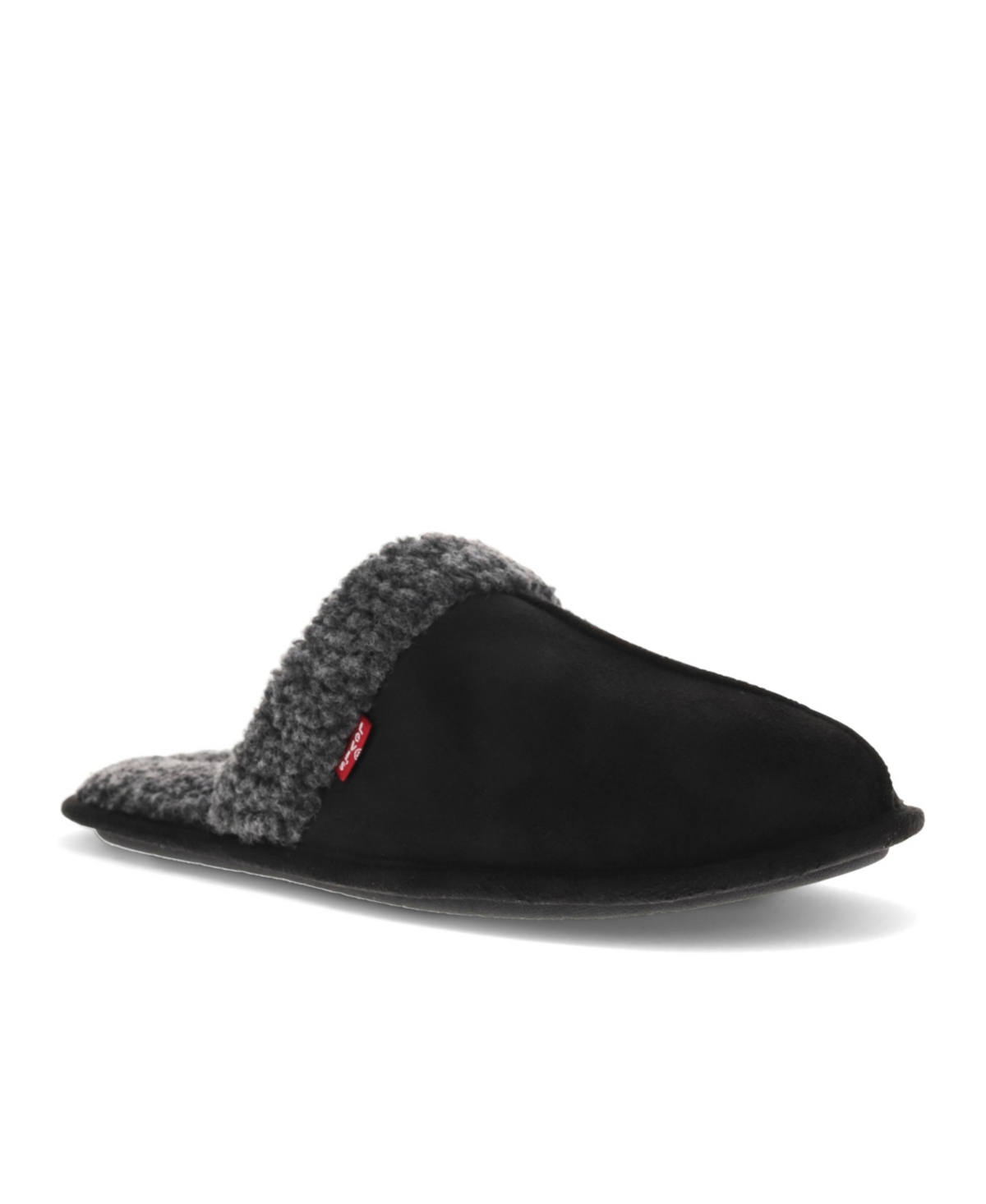 Levi's Men's Brixton Memory Foam Slippers In Black/charcoal