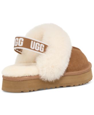 UGG® Kids Funkette Sheepskin-Cuff Slingback Slippers - Macy's