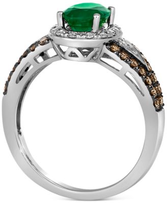 Le Vian Emerald 7 8 Ct T W Diamond 1 2 Ct T W Halo Ring In   22575414 Fpx.tif