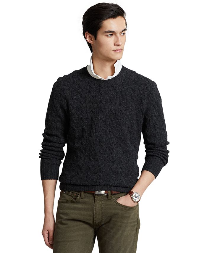 Polo Ralph Lauren Men's Wool-Cashmere Cable-Knit Sweater - Macy's